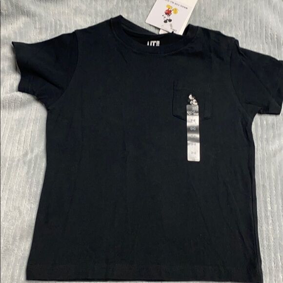 Disney Mickey Mouse Tee Shirt- Black - UNIQLO - Picture 1 of 3